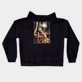 Trains - Inside Cab of Steam Locomotive Kids Hoodie